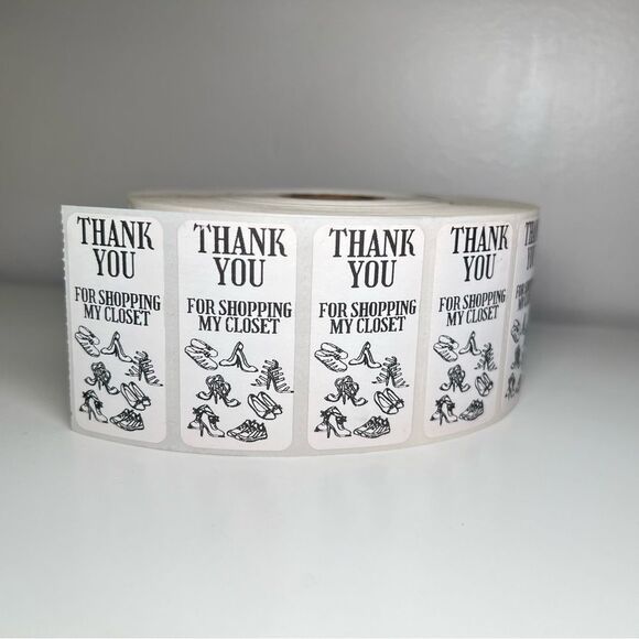 Pack of 100 Thank You for shopping my closet stickers | packaging supplies - Picture 3 of 9